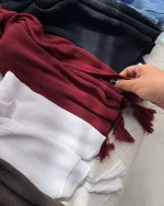 شال پلیسه برشکا ساده وارداتی - Image 2