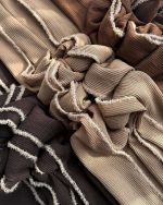 شال پلیسه برشکا دور خز لیبل دار(643) - Image 4