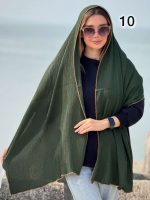 شال پلیسه برشکا دور خز لیبل دار(643) - Image 2