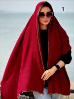 شال پلیسه برشکا دور خز لیبل دار(643) - Image 9
