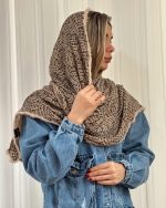 شال نخ پنبه برشکا دور خز اورجینال(11) - Image 6