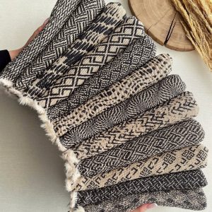 شال نخ پنبه برشکا دور خز اورجینال(11)