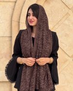 شال پلیسه برشکا قهوای