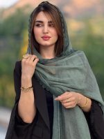 شال حریر شیفون دور گل ترک(1530) - Image 9