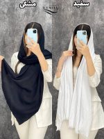 شال نخی ایما تک رنگ وارداتی - Image 7