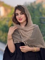 شال حریر شیفون دور گل ترک(1530) - Image 10