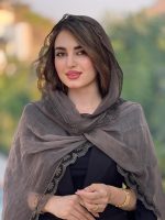 شال حریر شیفون دور گل ترک(1530) - Image 9