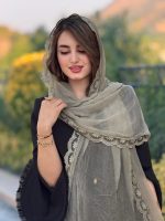 شال حریر شیفون دور گل ترک(1530) - Image 5