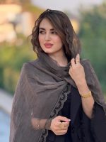 شال حریر شیفون دور گل ترک(1530) - Image 3